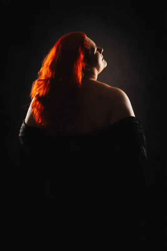 Elegant boudoir portrait